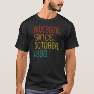 T-shirt Magnifique Depuis Octobre 1998 Retro 24 Ans 24ème