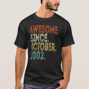 T-shirt Magnifique Depuis Octobre 2002 20 Ans 20e Naissanc