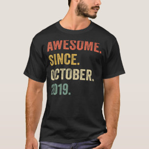 T-shirt Magnifique Depuis Octobre 2019 3e Anniversaire 3 A
