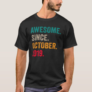 T-shirt Magnifique Depuis Octobre 2019 3e Anniversaire 3 A