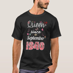 T-shirt Magnifique Depuis Septembre 1940 Fleurs 1940 Septe