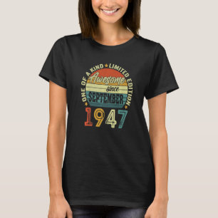 T-shirt Magnifique depuis septembre 1947 75 ans 75e BDa