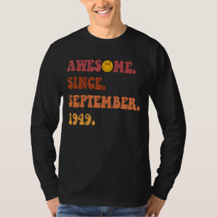 T-shirt Magnifique Depuis Septembre 1949 Retro Super 73 An