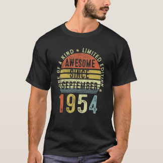T-shirt Magnifique Depuis Septembre 1954 68 Ans 68th Bir