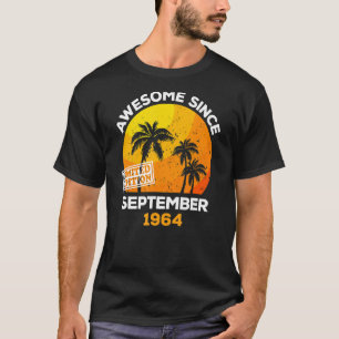 T-shirt Magnifique Depuis Septembre 1964 Retro Hommes & Fe