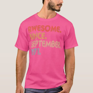 T-shirt Magnifique depuis septembre 1971 Vintage 51e anniv