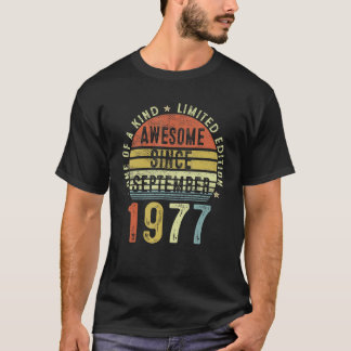 T-shirt Magnifique Depuis Septembre 1977 45 Ans 45ème Bir