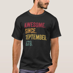 T-shirt Magnifique Depuis Septembre 1978 43E Cadeau Annive