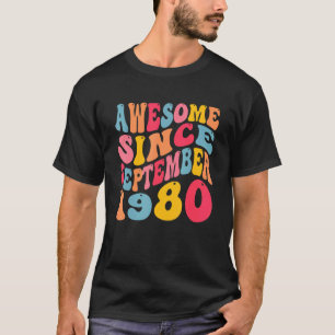 T-shirt Magnifique depuis septembre 1980 42 Ans Retro 42nd