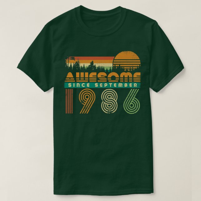 T-shirt Magnifique depuis septembre 1986 Anniversaire du m (Design devant)