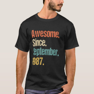 T-shirt Magnifique depuis septembre 1987 35e anniversaire 