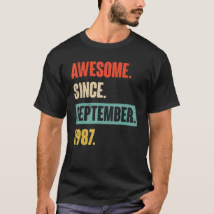T-shirt Magnifique depuis septembre 1987 36e anniversaire 