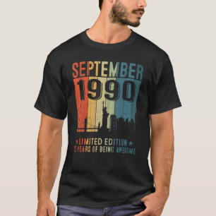 T-shirt Magnifique depuis septembre 1990 32e anniversaire