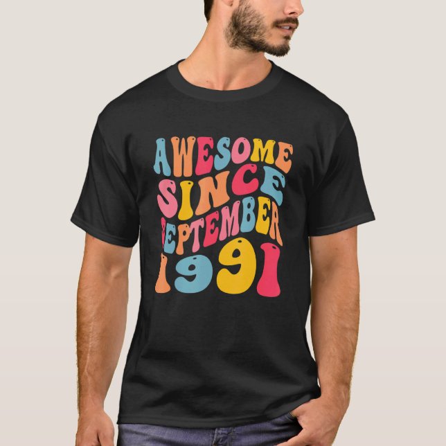 T-shirt Magnifique Depuis Septembre 1991 31 Ans Retro 31st (Devant)