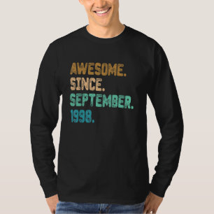 T-shirt Magnifique depuis septembre 1998 Vintage 24e anniv
