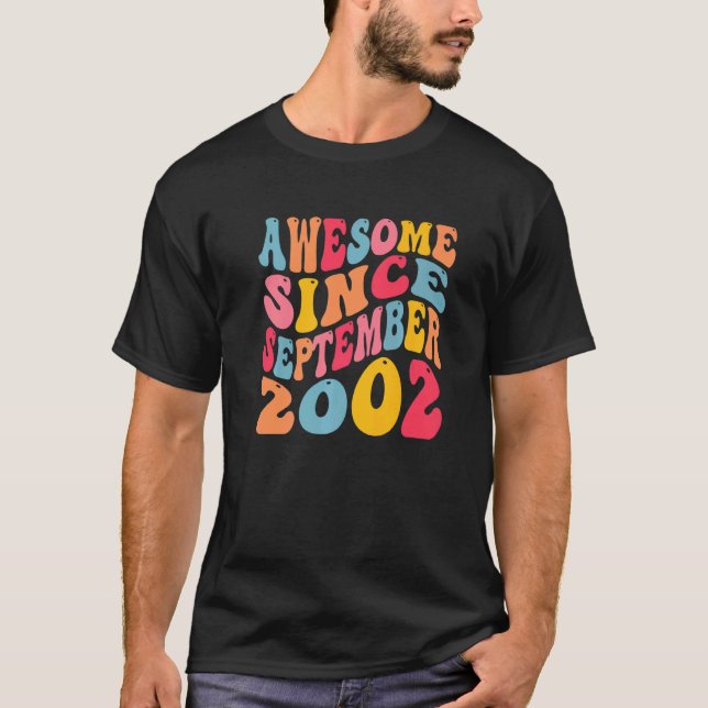 T-shirt Magnifique Depuis Septembre 2002 20 Ans Rétro 20èm (Devant)