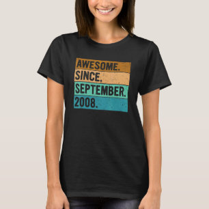 T-shirt Magnifique depuis septembre 2008 14e anniversaire