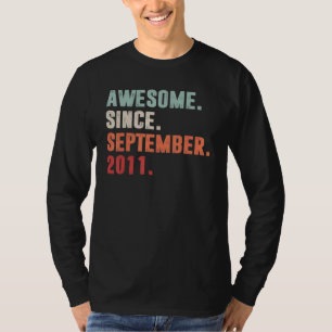 T-shirt Magnifique depuis septembre 2011 11e anniversaire
