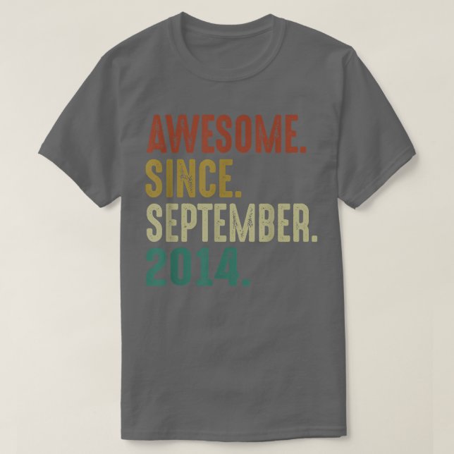 T-shirt Magnifique depuis septembre 2014 8ème anniversaire (Design devant)