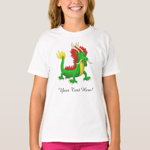 T-shirt Magnifique Dragon Chinois Dessiné à la Main