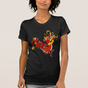 T-shirt Magnifique dragon rouge oriental
