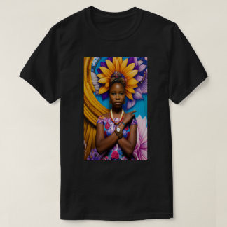 T-shirt Magnifique femme africaine avec montre