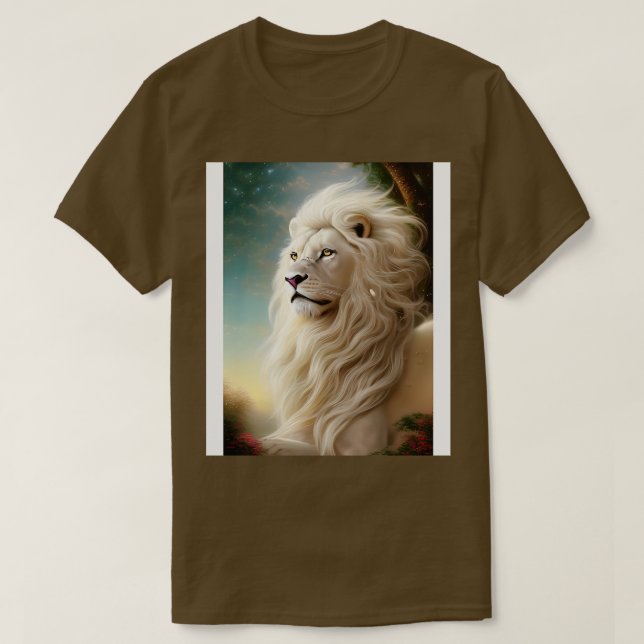 T-shirt Magnifique Lion blanc (Design devant)