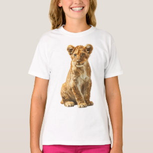 T-shirt Magnifique lionceau doré Enfants sauvages courageu