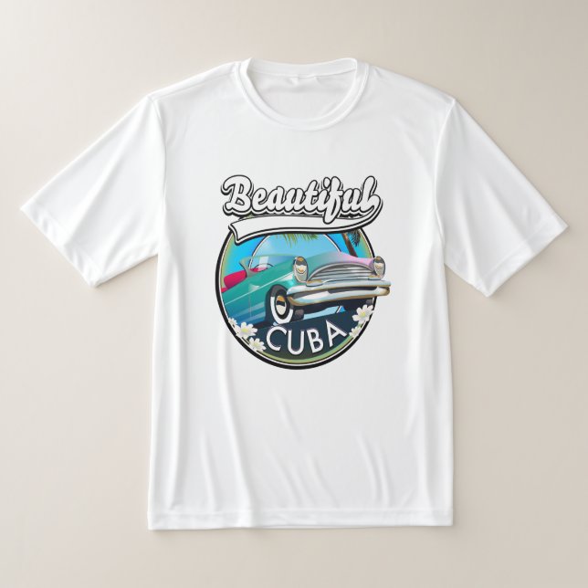 T-shirt Magnifique logo rétro Cuba. (Poser)