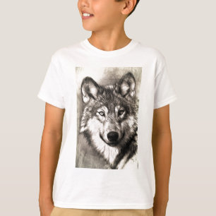 T-shirt Magnifique loup visage photo accessoires d'impress