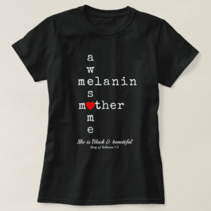 T-shirt MAGNIFIQUE MÈRE MELANIN   Fête des mères chrétienn