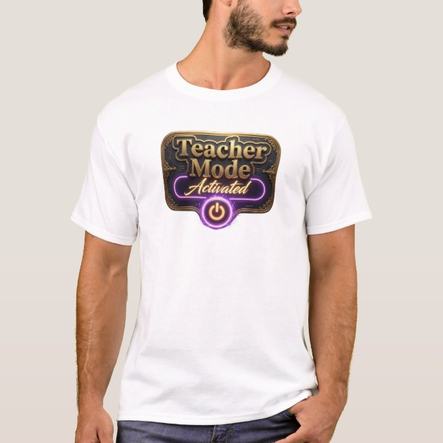T-shirt Magnifique MODE ENSEIGNANT ACTIVÉ Art pourpre (Devant)