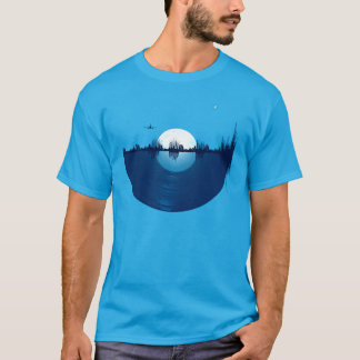 T-shirt Magnifique Night Moon City Music Record Soundcape