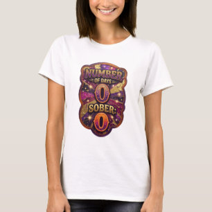 T-shirt Magnifique Or NOMBRE DE JOURS SOBRE 0 Graphic Tee