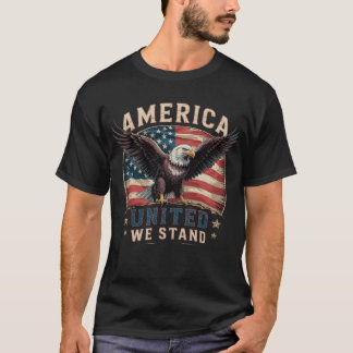 T-shirt Magnifique Patriotique Unis Nous Sommes Rustique U