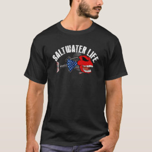 T-shirt Magnifique pêcheur de poissons de vie aquatique sa