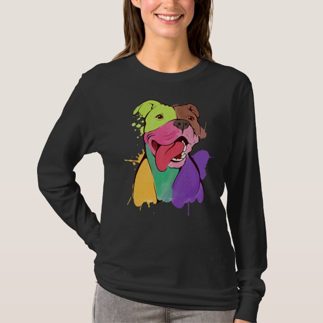 T-shirt Magnifique Pitbull Pit Bull Terrier Print (Devant)