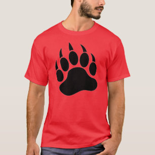 T-shirt Magnifique poitrine gaie noir sur chemise rouge