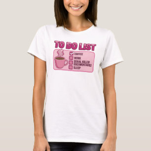 T-shirt Magnifique rose CRIME VRAI CAFÉ Conception artisti