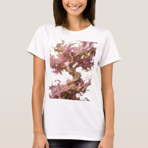 T-shirt Magnifique Tee à déclaration d'ART ABSTRAIT en Or