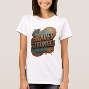 T-shirt Magnifique Tee Orange BRAVER STRONGER