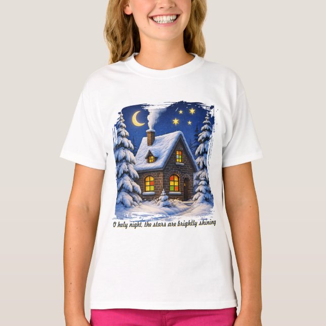 T-shirt Magnifique thème de Noël (Devant)