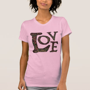 T-shirt Magnifique WordArt LOVE - Répandre l'amour et la c