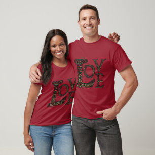 T-shirt Magnifique WordArt LOVE - Répandre l'Amour & la Co