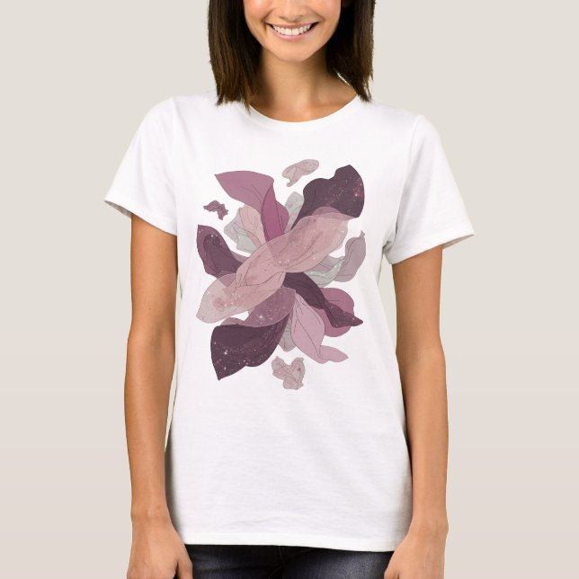 T-shirt Magnolia GALAXY argentée déclaration de style Shar (Devant)