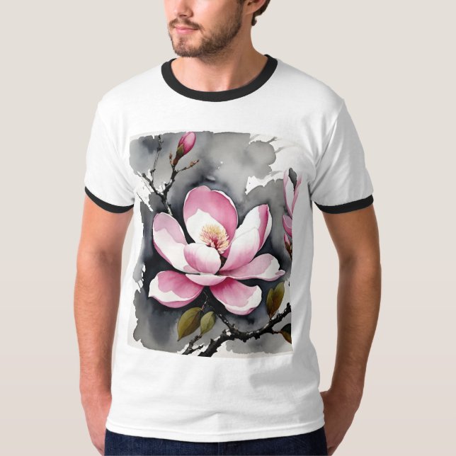 T-shirt Magnolia rose (Devant)