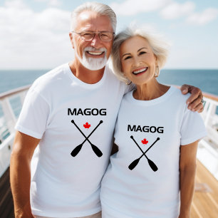 T-shirt Magog Canada Ports à pédales croisées Feuille d'ér
