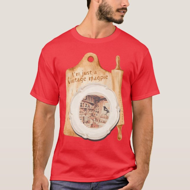 T-shirt MAGPIE VINTAGE drôle (Devant)
