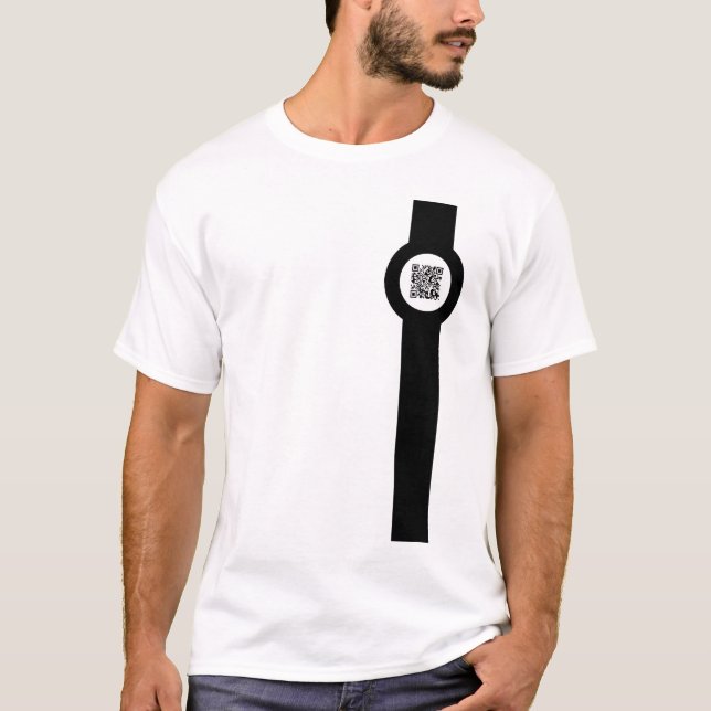 T-shirt magstrip personnalisable de code de QR (Devant)