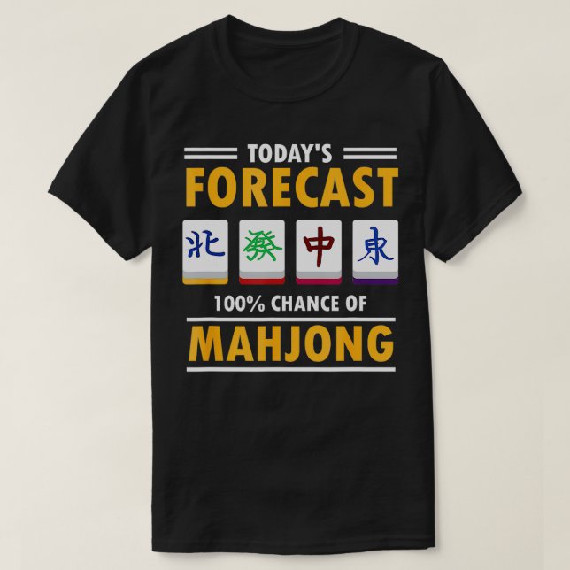 T-shirt Mah Jong Prévoit 100 Chances De Mahjong (Design devant)